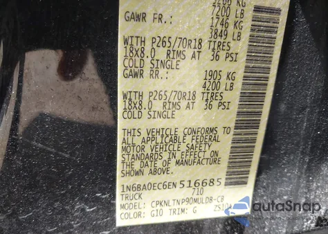 2014 Nissan Titan Sv from USA, damaged, VIN 1N6BA0EC6EN516685